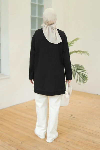 Trend Asimetrik Tafsilotli Modern Tunika 24KT440 - 3