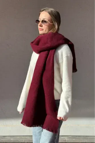 Trend Bordo Uzun Soft Atkı-Bordo - 5