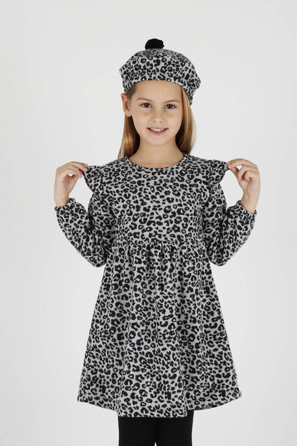 Trend Dress with Hat, Leopard Print and Ruffles for Girls Ak2401 - 3