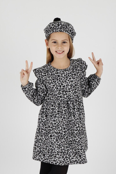 Trend Dress with Leopard Print, Ruffles and Hat for Girls Ak2401 - 10