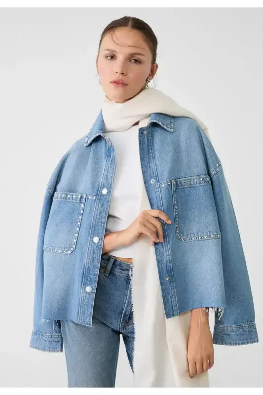 Trend Ekru Soft Touch Püskül Detalli Uzun Atki-Ekru - 2