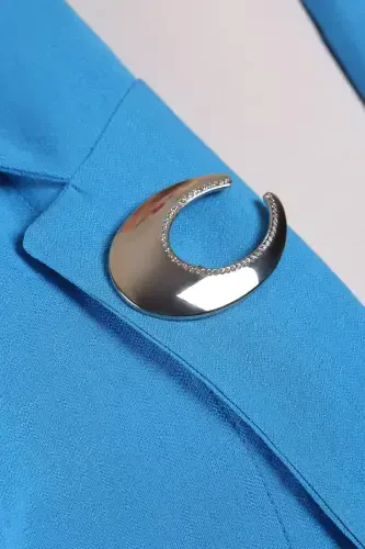 Trend42plus Design C Stone Silver Brooch - BÜYÜKBEDENIZ (1)