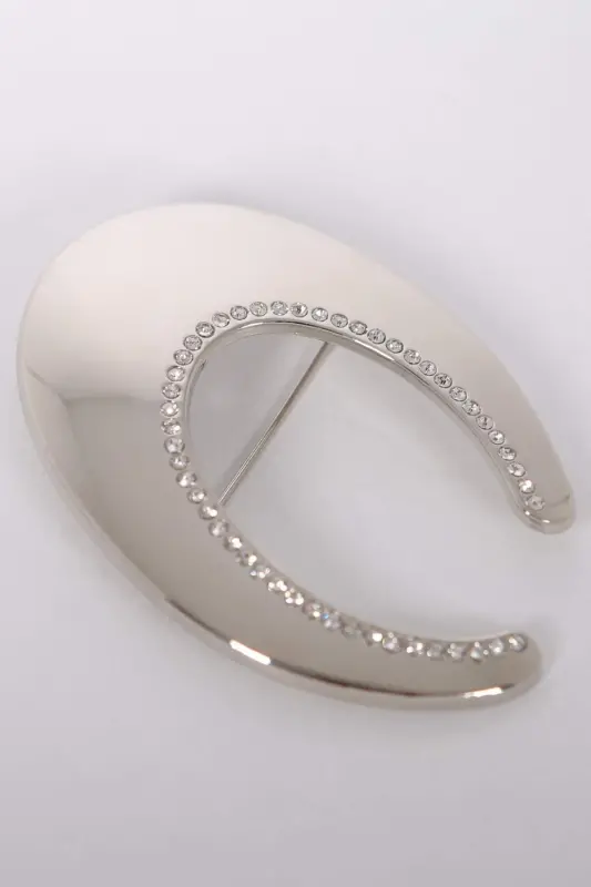 Trend42plus Design C Stone Silver Brooch - 5