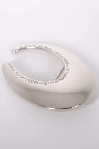 Trend42plus Design C Stone Silver Brooch - 8