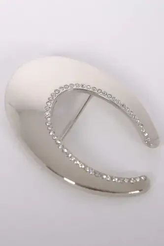 Trend42plus Dizayn C Toshli Kumush Brosh - 5