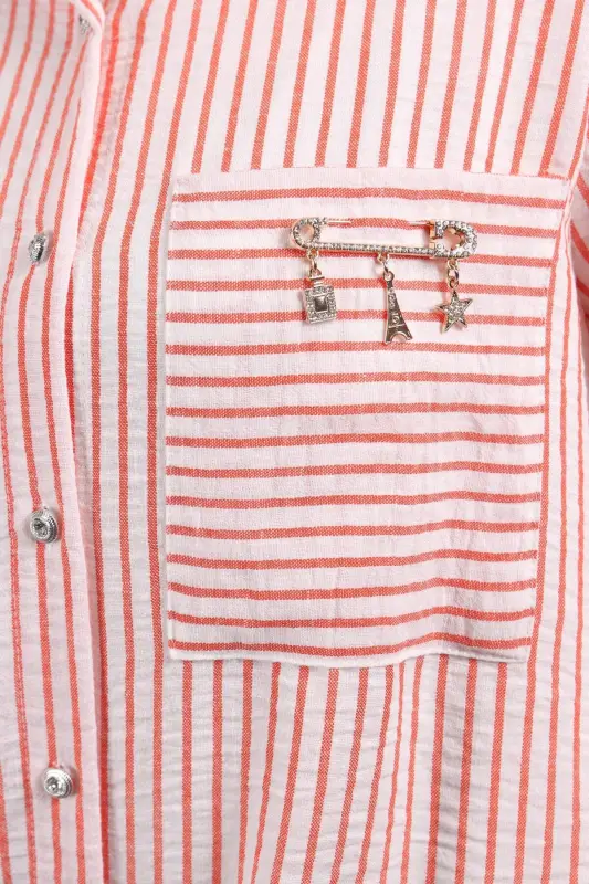 Angelino İskoç İğne Kristal Taşlı Detaylı Broş - 6