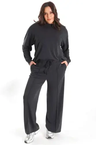 Trend42plus Modal Fabric Soft Textured Black Set - 1