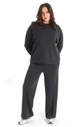 Trend42plus Modal Fabric Soft Textured Black Set - 5