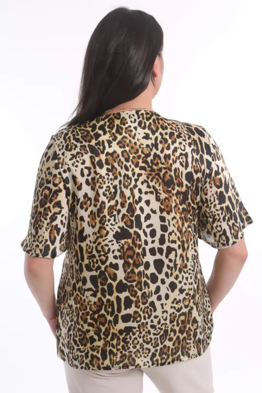 Trend42plus Plus Size Leopard Print Blouse - 11