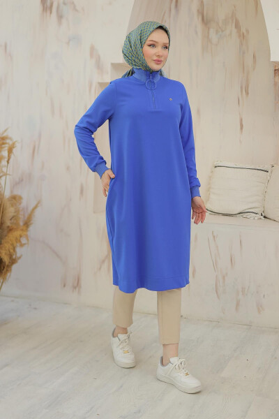 Trending Ring Zip and High Neck Tunic 24KT436 - 1