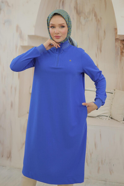 Trending Ring Zip and High Neck Tunic 24KT436 - 2