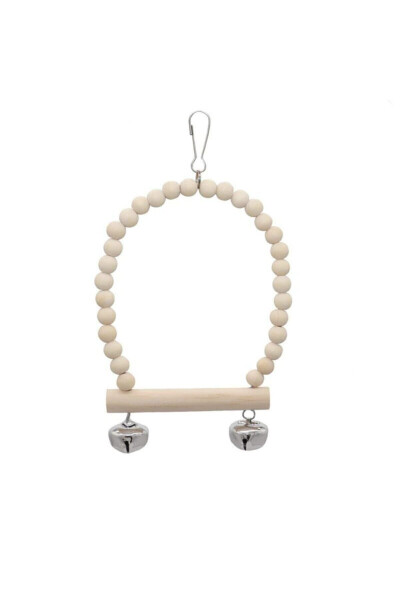 Trendme Uniq Bird Toys Yog'och Qo'ng'iroqli Qush Svinchagi - UNIQBIRDTOYS (1)