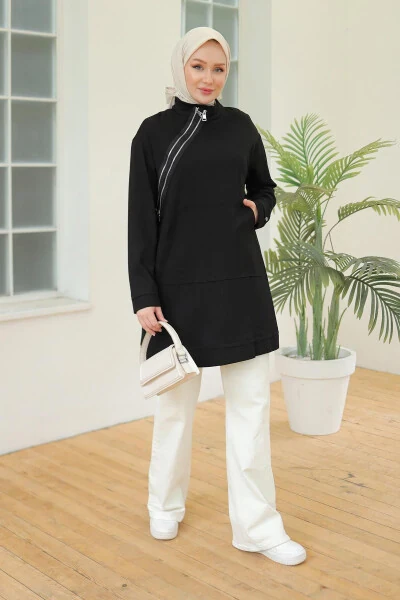 Trendy Asymmetrical Detailed Modern Tunic 24KT440 - Armine (1)