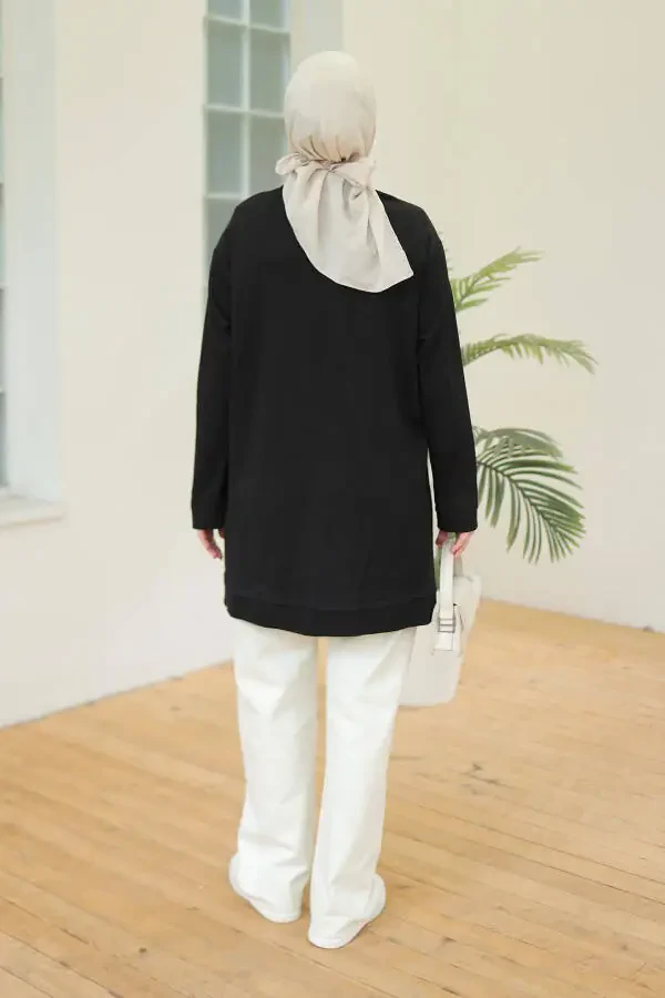 Trendy Asymmetrical Detailed Modern Tunic 24KT440 - 3