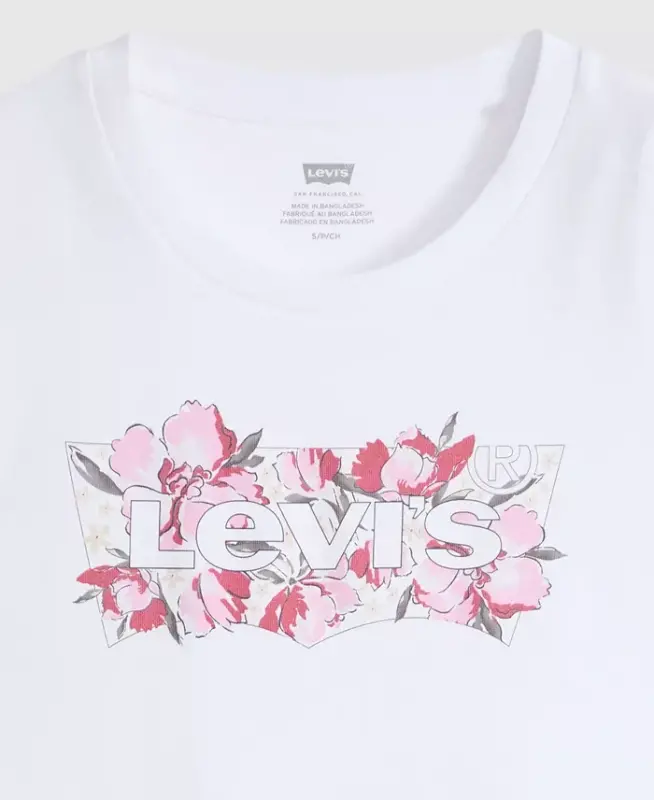Trendy Plus Size Perfect Logo Cotton T-Shirt - Plus Blake Brushstroke Black White Fill Bright White - 1