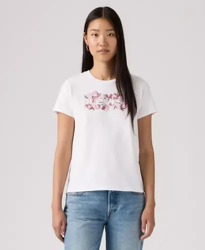 Trendy Plus Size Perfect Logo Cotton T-Shirt - Plus Blake Brushstroke Black White Fill Bright White - 6