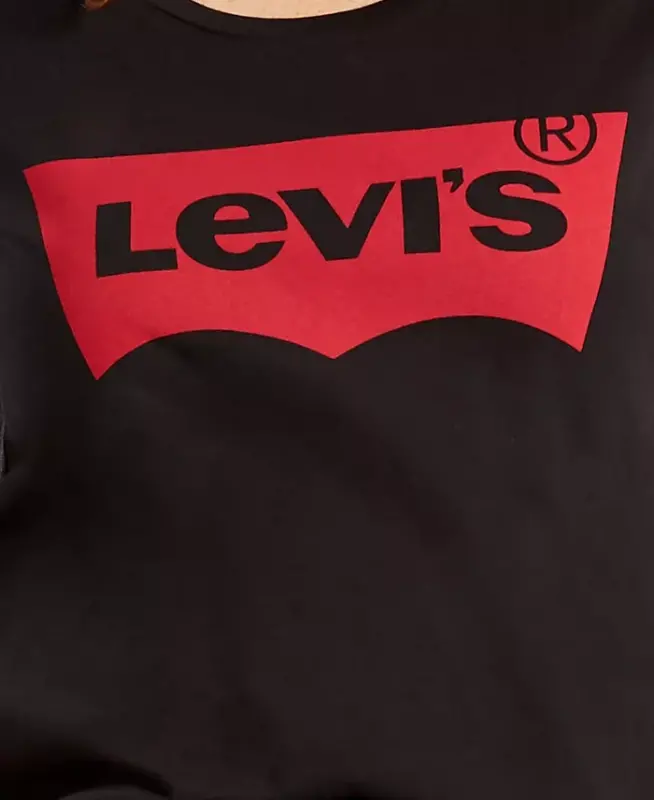 Trendy Plus Size Mükemmel Logo Pamuklu Tişört-Siyah - 2