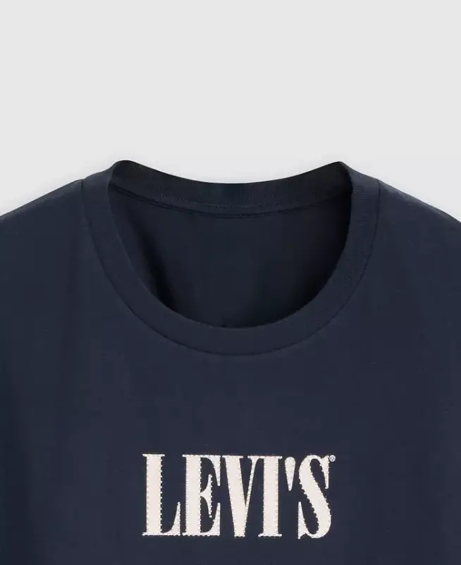 Trendy Plus Size Perfect Logo Cotton T-Shirt - Pl Serif Stud Outline Navy Blazer - 5