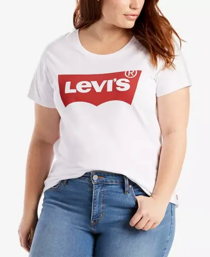 Trendy Plus Size Perfect Logo Cotton T-Shirt 