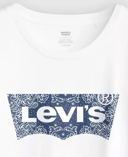 Trendy Plus Size Perfect Logo Cotton T-Shirt - Bandana Bright White - 12