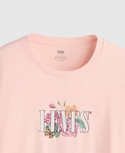 Trendy Plus Size Perfect Logo Cotton T-Shirt - Pl Botanical Rose Serif Mangano Calcite - 5