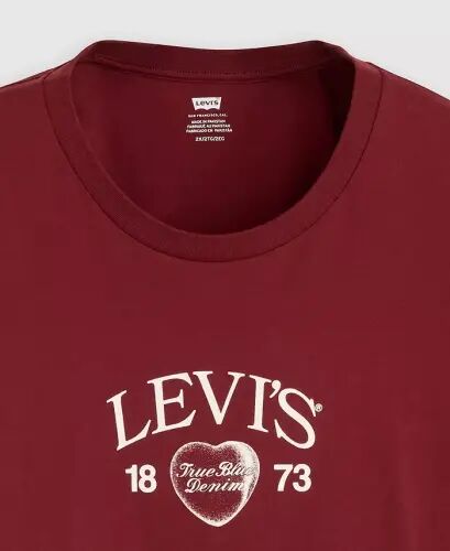 Trendy Plus Size Perfect Logo Cotton T-Shirt - Pl Levis Locket Warm Cabernet - 4