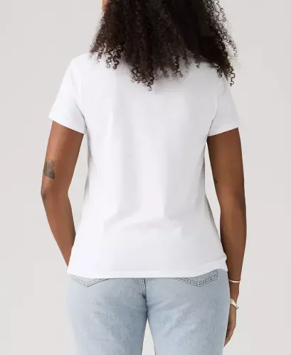 Trendy Plus Size Perfect Logo Cotton T-Shirt - Pl Serif Stud Outline Bright White - 4