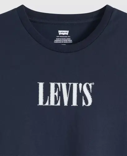 Trendy Plus Size Perfect Logo Cotton T-Shirt - Pl Serif Stud Outline Navy Blazer - LEVI'S (1)