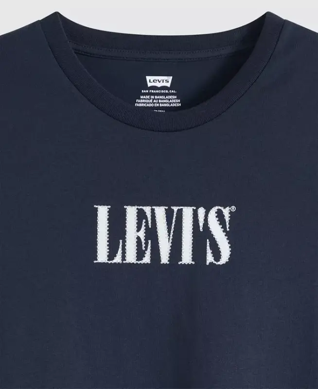 Trendy Plus Size Perfect Logo Cotton T-Shirt - Pl Serif Stud Outline Navy Blazer - 2