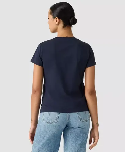 Trendy Plus Size Perfect Logo Cotton T-Shirt - Pl Serif Stud Outline Navy Blazer - 3