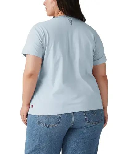 Trendy Plus Size Perfect Logo Cotton T-Shirt - Plus Bw Floral Fill Country Air - 5