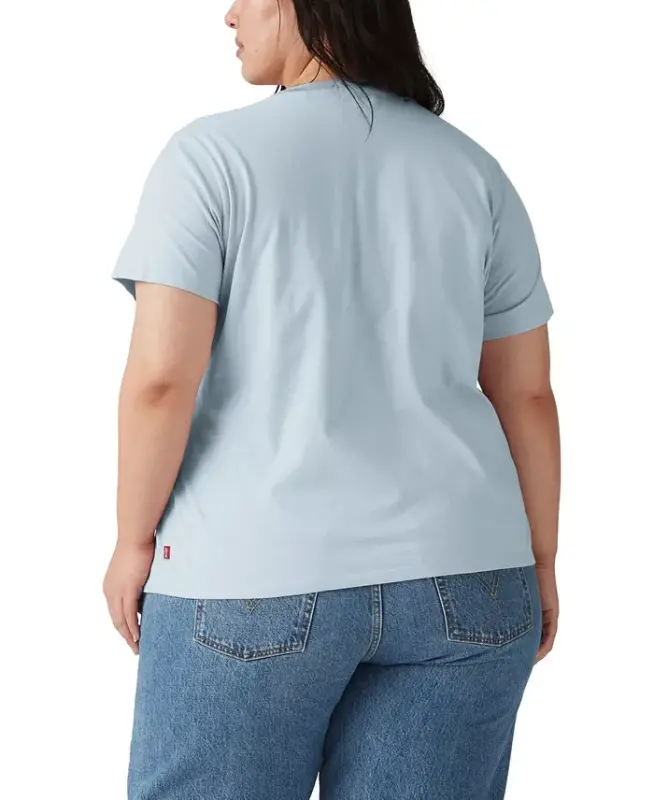 Trendy Plus Size Perfect Logo Cotton T-Shirt - Plus Bw Floral Fill Country Air - 5