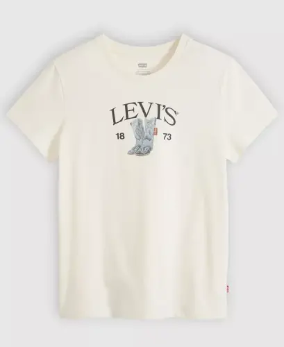 Trendy Plus Size Perfect Logo Cotton T-Shirt - Pl Levis Denim Boots Egret - 5