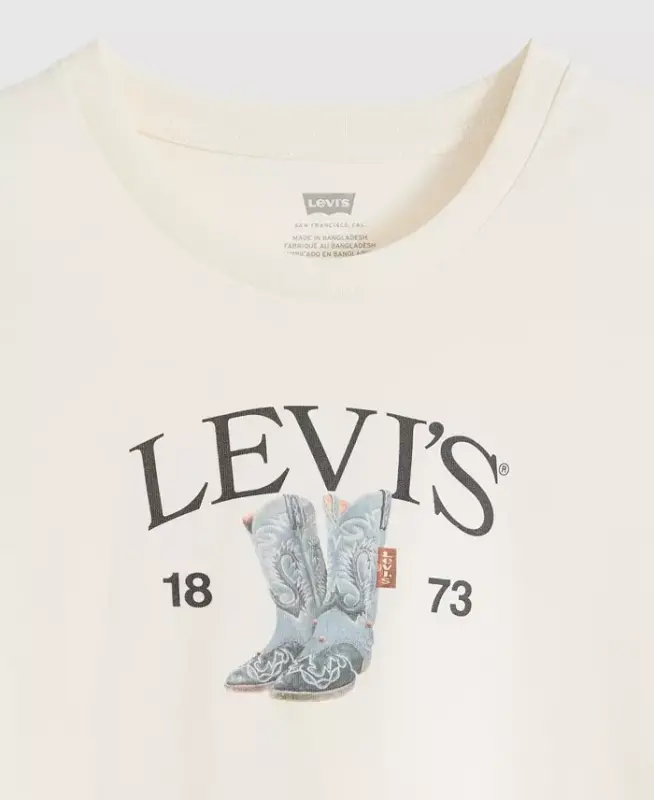 Trendy Plus Size Perfect Logo Cotton T-Shirt - Pl Levis Denim Boots Egret - 6