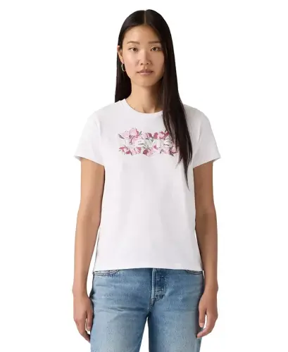 Trendy Plus Size Perfect Logo Cotton T-Shirt - Plus Blake Brushstroke Black White Fill Bright White 