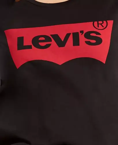 Trendy Plus Size Perfect Logo Paxta футболka-Qora - LEVI'S (1)