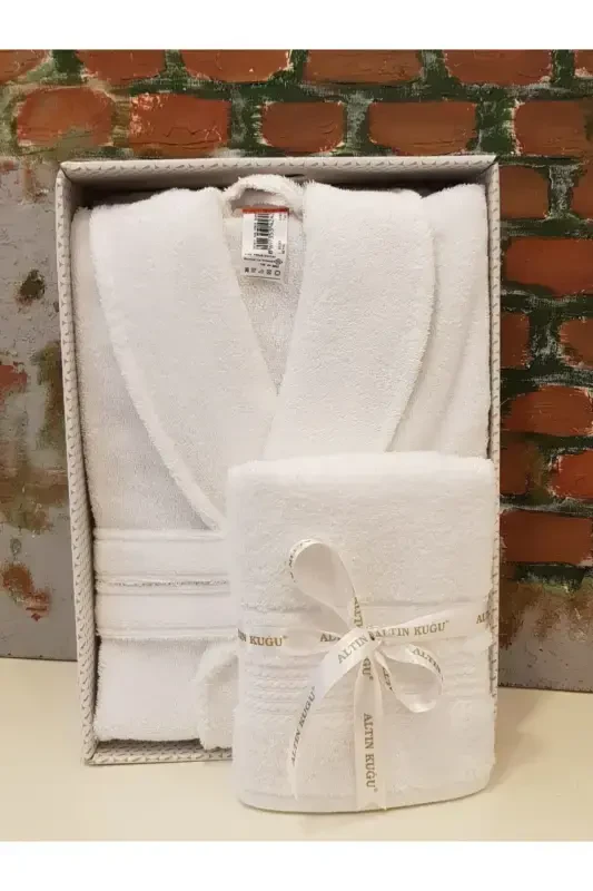 Trendy Shalya Bathrobe Hood Towel - White - ÖZDILEK