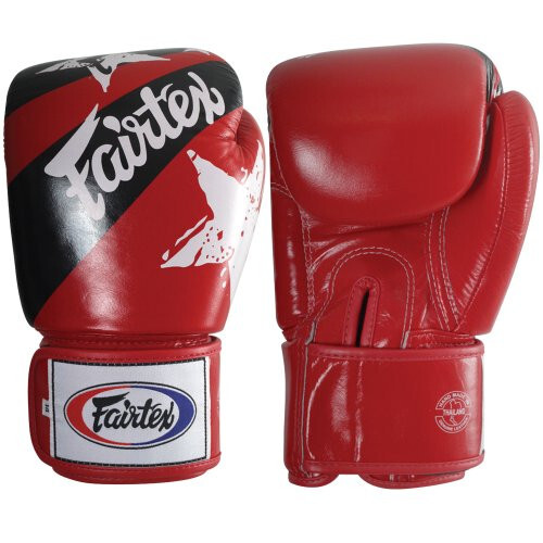 Тренировочные спарринговые перчатки Fairtex в стиле муай-тай, 12 унций, красные - 7