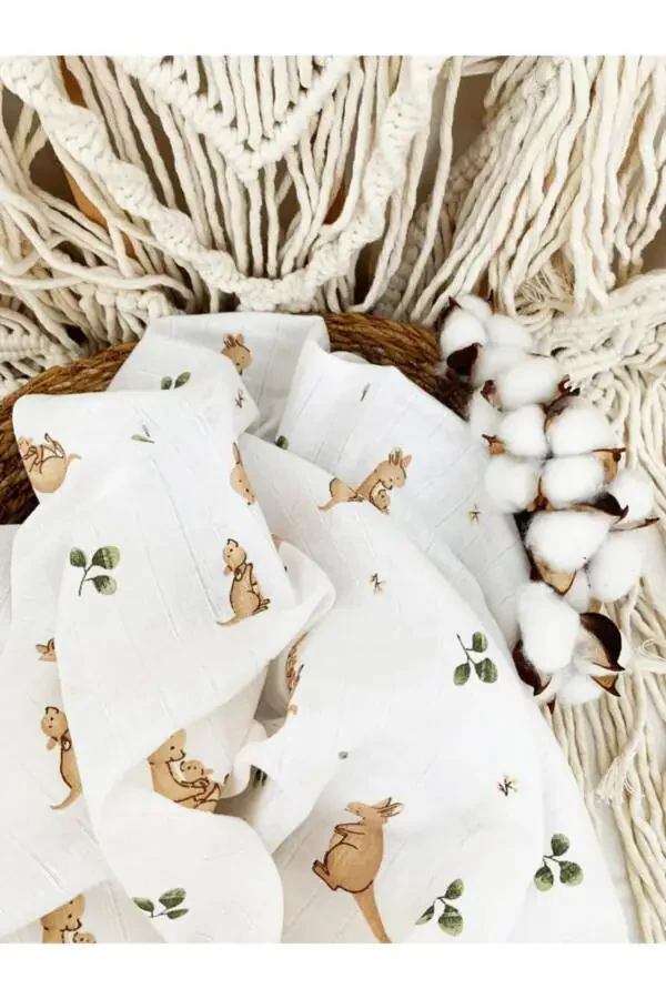 Трёхслойное 100% хлопковое органическое муслиновое одеяло, мно - 3