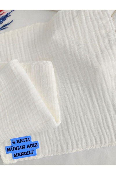 Трёхслойные детские салфетки 4 слоя, муслин, 100% хлопок, для чистки лица. - 3