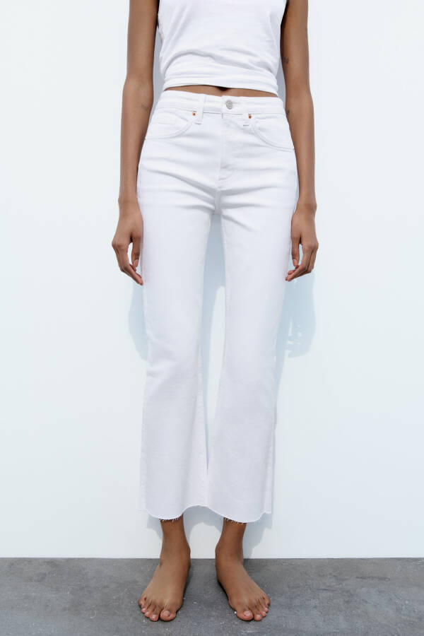 TRF CROPPED FLARE HIGH WAIST JEAN-White - 29