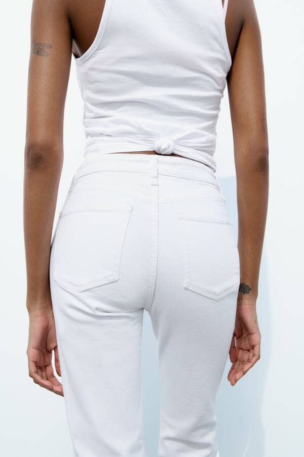 TRF CROPPED FLARE HIGH WAIST JEAN-White - 33