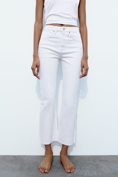 TRF CROPPED FLARE HIGH WAIST JEAN-White - 2