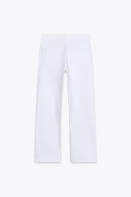 TRF CROPPED FLARE YÜKSEK BEL JEAN-Белый - 5