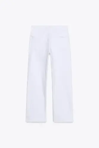 TRF CROPPED FLARE YUQORI BEL JINSI - Oq - 5