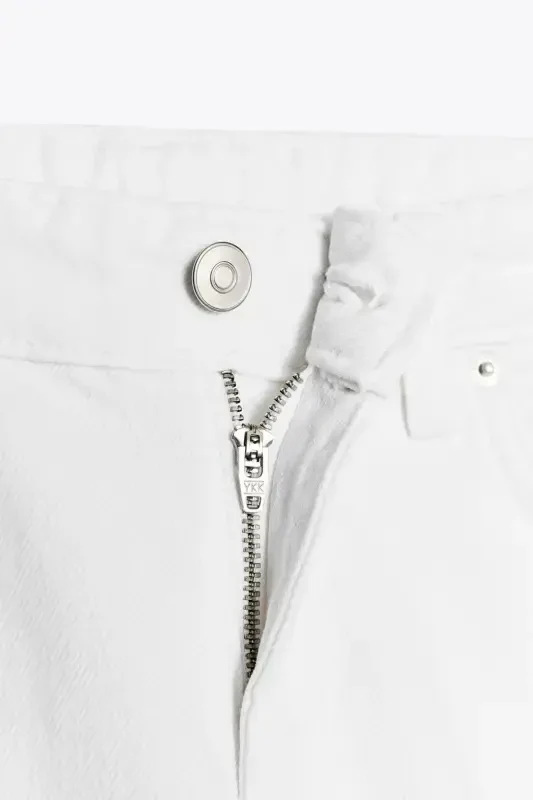 TRF ДЖИНСЫ С ШИРОКИМИ ШТАНИНАМИ И НИЗКОЙ ПОСАДКОЙ TRF-Белый - 8