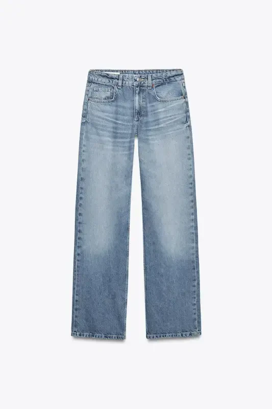 TRF FLARED MID-RISE JEANS-Blue - 7