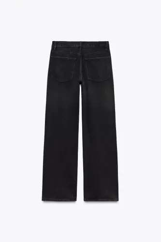 TRF FULL LENGTH MID-RISE WIDE-LEG JEAN-Black - 6