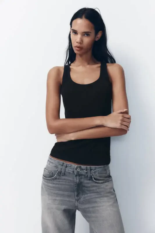 TRF FULL LENGTH MID-RISE WIDE-LEG JEAN-Grey - 3