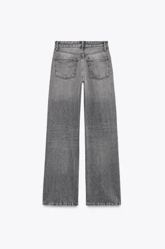 TRF FULL LENGTH MID-RISE WIDE-LEG JEAN-Grey - 5